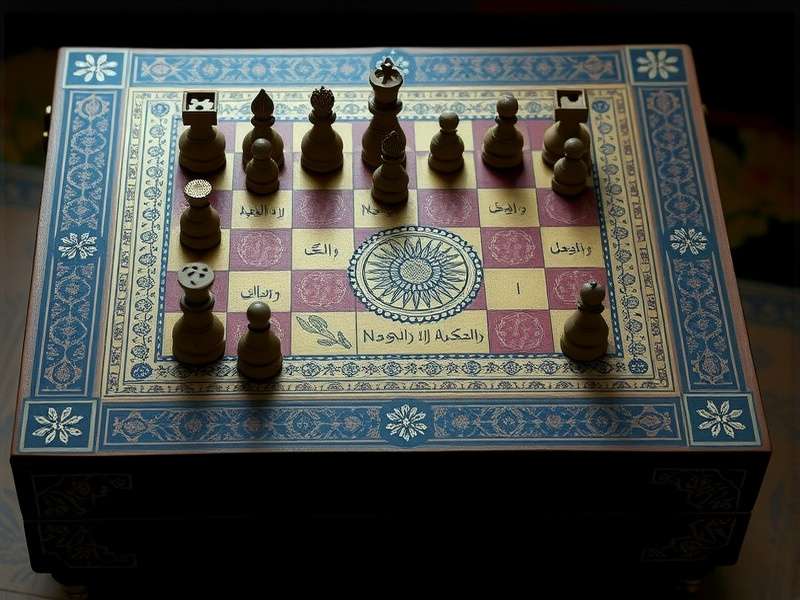 Traditional Nawab S Chess Board with ornate design